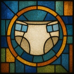 Diaper "Stained Glass" Magnet