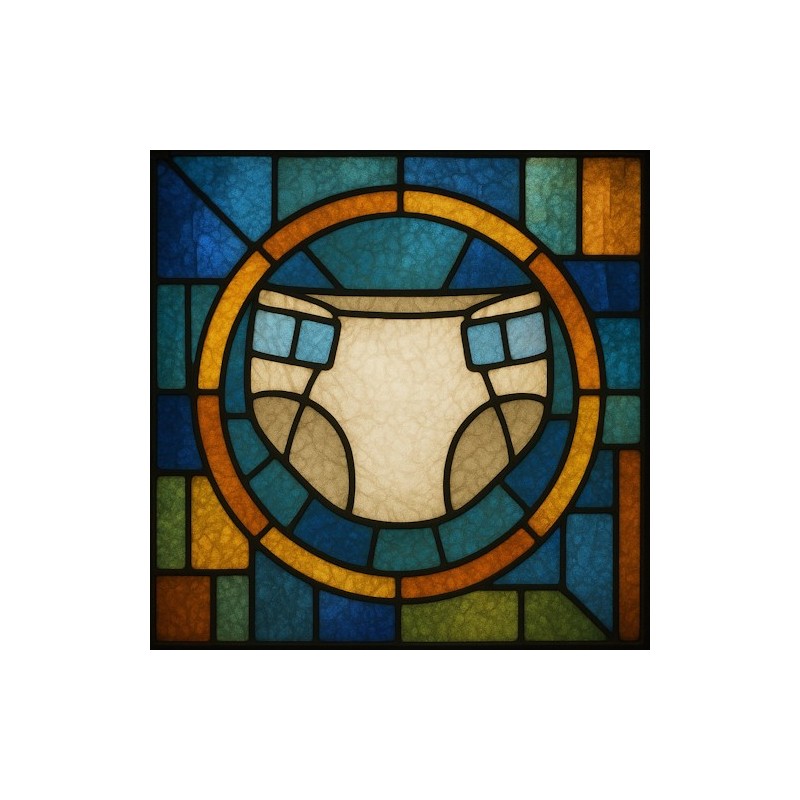 Diaper "Stained Glass" Magnet