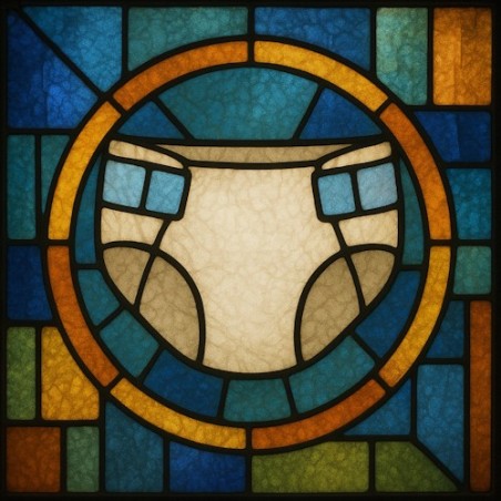 Diaper "Stained Glass" Magnet