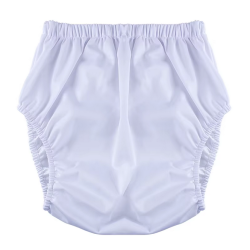 TPU Soft and Silent Diaper Cover - White XXL