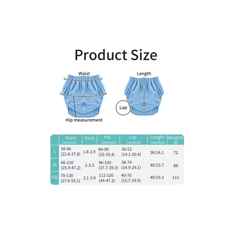 TPU Soft and Silent Diaper Cover - Purple XXL